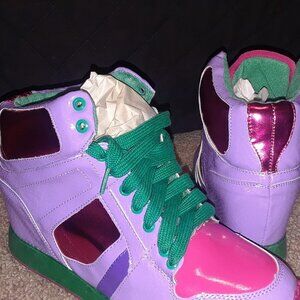 QUIPID PATENT LEATHER WEDGE SNEAKER